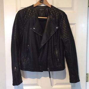 Topshop faux leather jacket